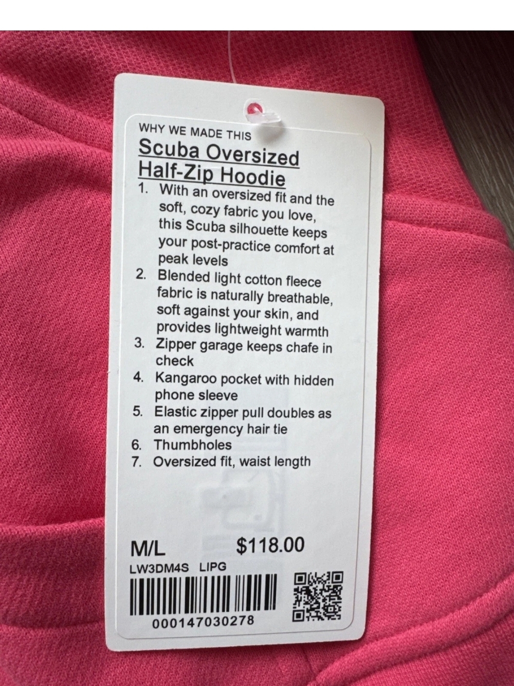 Lululemon Scuba Pink Zip-Up Crop Hoodie - Picture 13 of 13